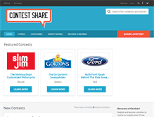 Tablet Screenshot of contestshare.com